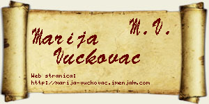 Marija Vučkovac vizit kartica
